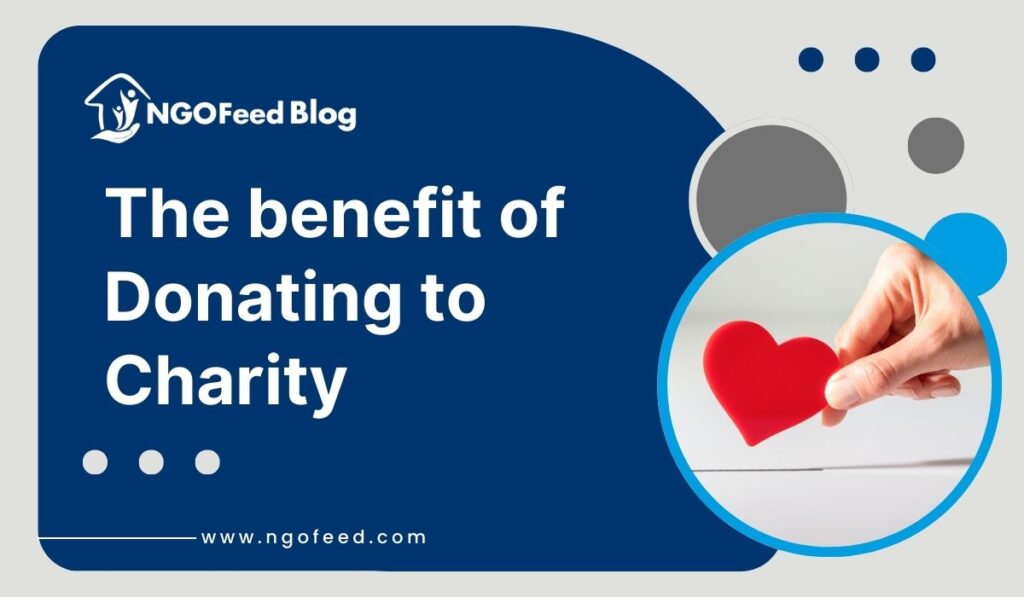 Benefit of Donating to Charity