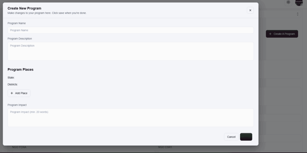NGOFeed Dashboard Documents image 7